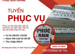 Phúc Anh coffee Tuyển phục vụ