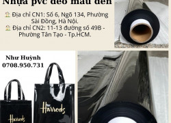 giá bán màng nhựa pvc dẻo - trong suốt màu đen