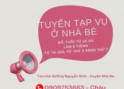 Tuyển nhân viên vệ sinh tạp vụ