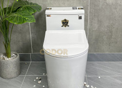 Bồn Cầu 1 Khối Thân Lùn Nút Xả Lệch BC-877