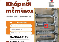 Ống dầu hệ thống máy nén khí, khớp nối mềm inox, khớp nối chống rung, khớp giảm chấn inox, khop noi mem inox