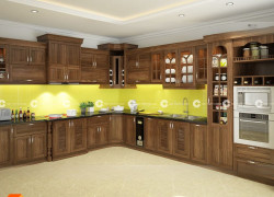 Tủ Bếp Gỗ Tự Nhiên Thiết Kế Chất Lượng Cao