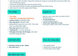 Tuyển NV tư vấn chốt đơn hàng sản phẩm là sữa làm tại Quận 12