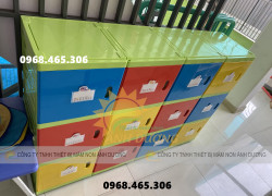 Tủ cặp mầm non, tủ cặp nhựa mầm non chất lượng cao