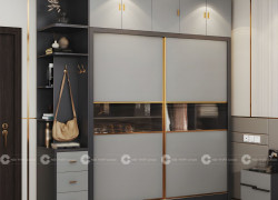 Tủ Áo Gỗ Công Nghiệp MDF Cánh Kính Cao Cấp