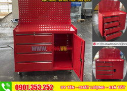 Mẫu tủ đồ nghề cơ khí 5 ngăn kèm bảng treo