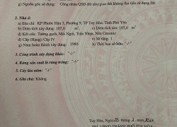 Chính chủ bán nhà đất ở Phước Hậu 3, TP Tuy Hòa, Phú Yên