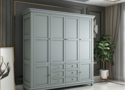 Tủ Quần Áo Gỗ Sồi Phủ Sơn Tự Nhiên Chất Lượng Cao