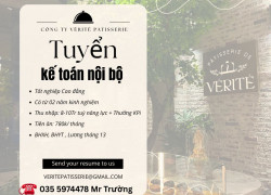 Công ty Vérité Patisserie Tuyển dụng nhân viên kế toán nội bộ