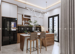 Tủ Bếp MDF Dạng Chữ I Tiện Nghi Và Đa Năng