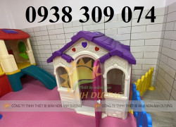 Nhà chơi cổ tích hình ngôi nhà, nhà chơi cổ tích mầm non
