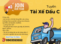tuyển 5 tài xế (bằng lái dấu C) lái xe trộn bê tông lương từ 12 Tr trở lên