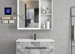 Tủ Nhôm Lavabo Màu Xám Vân Đá CODOR T7268