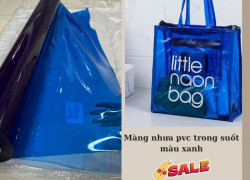 giá bán màng nhựa pvc dẻo trong suốt màu xanh