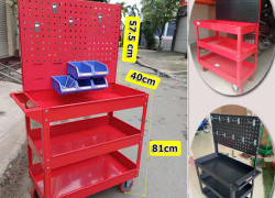 Xe đẩy 3 ngăn đựng đồ nghề cơ khí, dụng cụ cầm tay