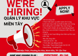 Tuyển Quản lý khu vực miền Tây