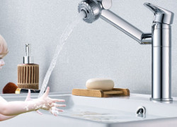 Vòi Lavabo Rửa Tay Nóng Lanh Đồng Thau Mạ Crome CODOR V263