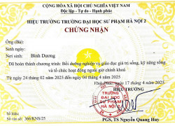 KHOÁ BỒI DƯỠNG NGHIỆP VỤ GIÁO DỤC GIÁ TRỊ SỐNG VÀ KĨ NĂNG SỐNG (KNS)