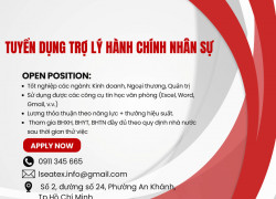 TUYỂN DỤNG TRỢ LÝ HÀNH CHÍNH NHÂN SỰ