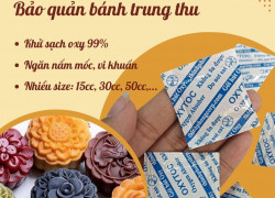 Bảo quản bánh trung thu tươi lâu bằng gói hút oxy
