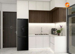Tủ Bếp Gỗ Công Nghiệp Chữ L Hiện Đại