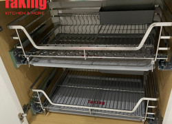 Kệ bát đĩa nan dẹt SUS 304 cao cấp, bền đẹp, an toàn sử dụng TaKing