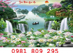 Gạch cao cấp , tranh thác nước 3d