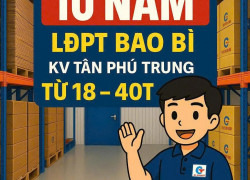Xưởng sản xuất bao bì tuyển gấp LĐPT bao cơm trưa làm ở Củ Chi
