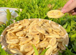 Chuối Hậu Giang sấy giòn, vị ngọt thanh, thơm ngon