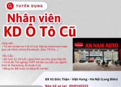 AN NAM AUTO TUYỂN DỤNG NHÂN VIÊN KINH DOANH XE Ô TÔ CŨ
