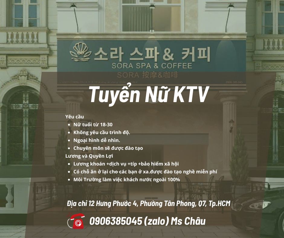 Sora spa & coffee Tuyển Nữ KTV
