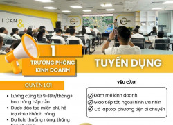 Tuyển 1 trưởng phòng KD & 5 NV Kinh Doanh đi làm ngay