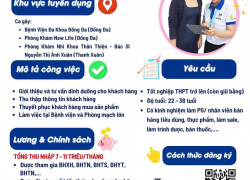 Tuyển PG sữa Pediasure Kênh Y Tế Hà Nội