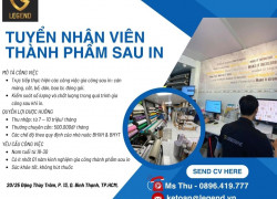 TUYỂN NAM NHÂN VIÊN THÀNH PHẨM SAU IN
