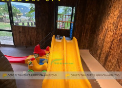 Cầu trượt đôi, cầu trượt mini, cầu trượt ngoài trời giá rẻ
