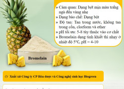 Enzyme Bromelain 2000 IU/g – Dùng trong thực phẩm bổ sung, TPBVSK