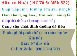 Bán phân bón hữu cơ viên nở Nhật -Giá tại nhà máy cho NPP , Nhà vườn