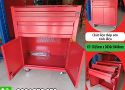 Tủ đồ nghề 2 ngăn kéo khóa + cửa mở(Tủ đồ nghề 3 ngăn)
