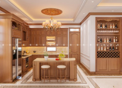 Tủ Bếp Gỗ Xoan Đào Thiết Kế Đa Dạng Tối Ưu Không Gian Bếp