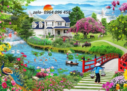 Tranh gạch 3d ốp tường tranh phong cảnh - SXC44
