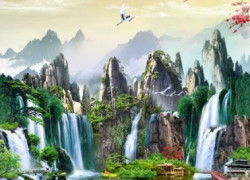 Tranh gạch 3d ốp tường hành lang - sảnh -  V53