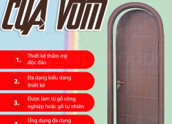 Cửa nhựa vòm phòng ngủ