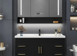 Tủ Lavabo Nhà Tắm Gương Soi Đèn LED CODOR TN8716Đ