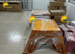 Bộ thăng bằng vượt dốc 3 cấp độ, Băng ghế thể dục lắp ráp ván, Bộ thang ghế ngũ sắc khung gỗ