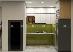 Tủ Bếp Gỗ Công Nghiệp Phủ Acrylic