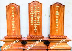 Bộ bài vị thờ gia tiên bằng gỗ tốt, gổ tự nhiên