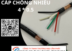 Cáp điều khiển Sangjin 4x0.5 shield có lưới chống nhiễu tại Sài Gòn