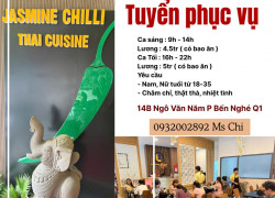 Tuyển nhân viên phục vụ theo ca làm ở Q1