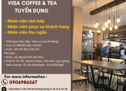 Visa Coffee & Tea tuyển dụng nhân sự không KN được đào tạo