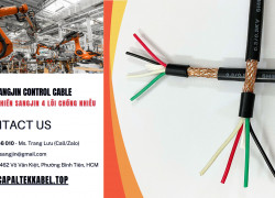 Cáp điều khiển sangjin 4 lõi có lưới chống nhiễu sẵn HCM